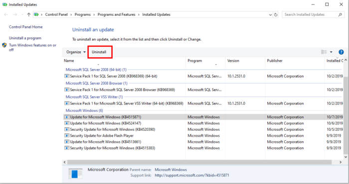 How To Uninstall Windows 10 Updates - Uninstall Installed Updates
