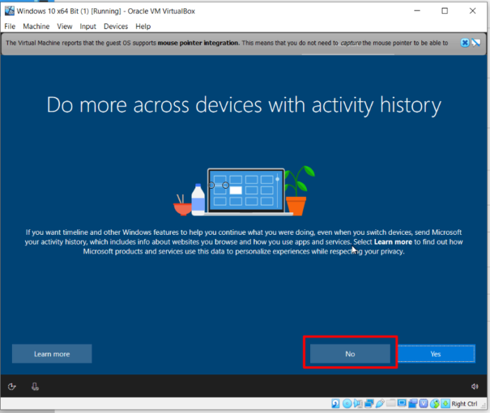How To Install Windows 10 On Oracle VM VirtualBox - Activity History