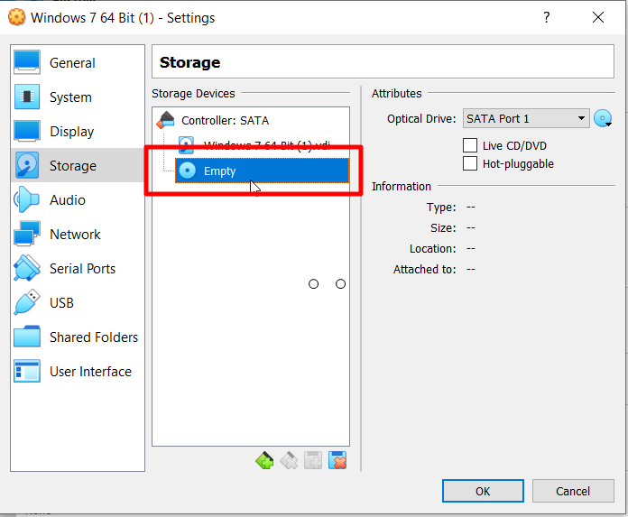 How to Install Windows 7 x64 Bit Ultimate On Oracle VM VirtualBox - Virtual Machine Empty Optical